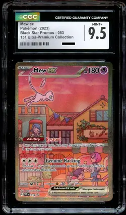 CGC 9.5 MINT+ Mew Ex SVP053 ALTERNATE ART HOLO 151 UPC PROMO Pokemon Card - Image 2