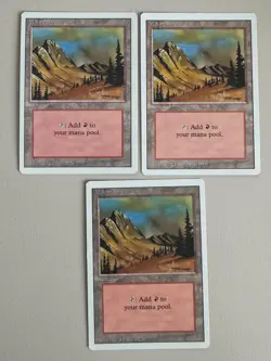 8x Mountain - 5x #301 + 3x #302 - MTG - REVISED (3rd) - ENGLISCH - ©1994 Mint - Image 2