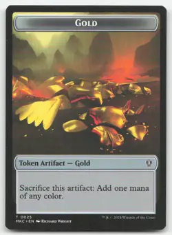Gold // The Monarch Double-sided Token. 25-31 MKC MTG Magic NM - Image 1