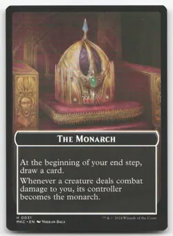Gold // The Monarch Double-sided Token. 25-31 MKC MTG Magic NM - Image 2