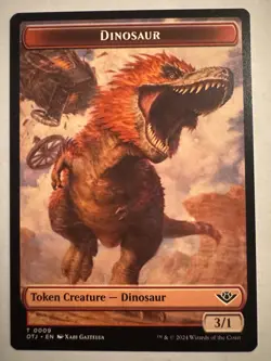 Dinosaur Token - 9 - OTJ - NM - MTG Magic the Gathering - Image 1