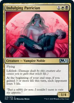 MTG Indulging Patrician - Foil, Core Set 2021, Lightly Played, English - Image 1