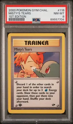 2000 POKEMON GYM CHALLENGE 1ST EDITION #118 MISTY'S TEARS PSA 8 - Image 1