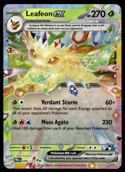 Pokemon TCG SV: Prismatic Evolutions #006/131 Leafeon ex NM - Image 1
