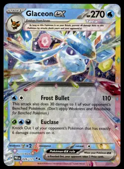 Pokemon TCG Prismatic Evolutions #026/131 Glaceon ex Holo NM - Image 1
