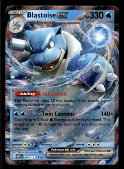 Pokemon TCG SV: Scarlet & Violet 151 #009/165 Blastoise ex - Image 1