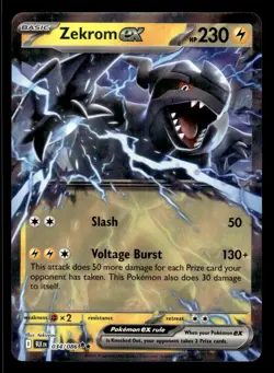 Pokemon TCG SV: Black Bolt #034/086 Zekrom ex - Image 1