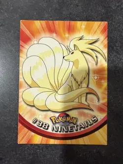 Topps Pokemon Ninetails #38 1999 TV Animation Edition Non Holo Black Logo - Image 1