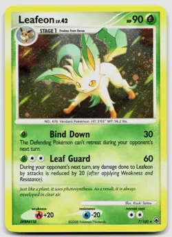 Leafeon 7/100 Majestic Dawn Holo Pokemon LP - Image 1