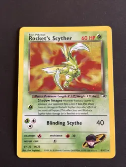 Pokemon TCG Rocket's Scyther 13/132 Gym Heroes LP/MP - Image 1