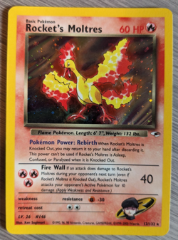 Pokemon Rocket's Moltres 012/132 Gym Heroes Holo MP - Image 1