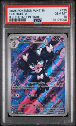 2025 POKEMON WHT EN-WHITE FLARE ILLUSTRATION RARE #125 GOTHORITA PSA 10 - Image 1