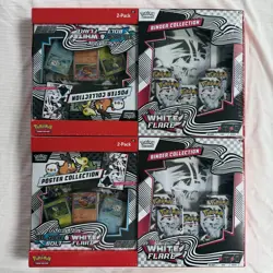 Pokemon TCG White Flare Binder + Poster Collection Sam's Club Bundles SET OF 2 - Image 1