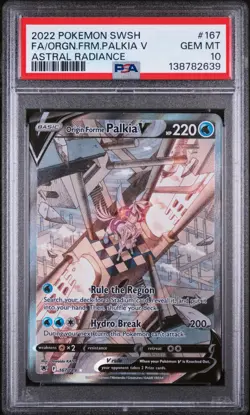 Pokemon Origin Forme Palkia V 167/189 Ultra Rare Full Art Astral Radiance PSA 10 - Image 1