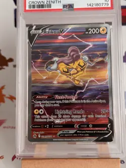 2023 Pokemon Sword & Shield GG41 Full Art Raikou V Crown Zenith PSA 10 ! - Image 3