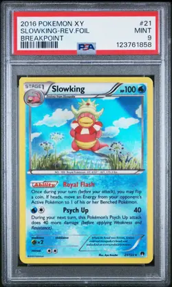 Pokemon TCG Slowking 21/122 Reverse Holo Rare XY Breakpoint (2016) PSA 6 - Image 1