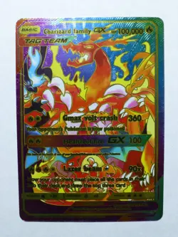 Custom Pokemon Card Charizard Family GX Tag Team - Fan Art - 2024 - Collectible - Image 1