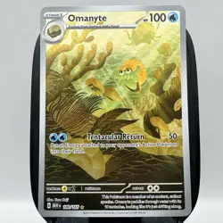 Pokemon 180/165 Omanyte Scarlet & Violet 151 Holo Illustration Rare Card Tcg LP - Image 1