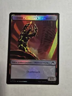 Phyrexian Wurm (0017) // Servo (0033) Double-Sided Token - Foil x1 - Modern Hori - Image 1