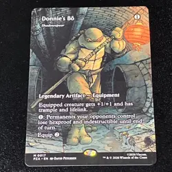 Mtg. Donnie's Bo - Shadowspear. Borderless. Teenage Mutant Ninja Turtles. Nm - Image 1