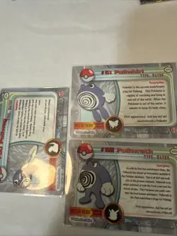 Topps 1999 Poliwag Poliwhirl Poliwrath Holo Rare Pokemon TV Animation Edition - Image 3