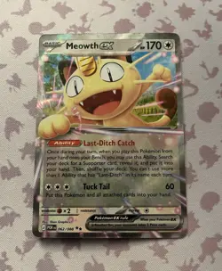 Pokemon TCG Perfect Order Meowth EX 062/088 Double Rare Holo NM - Image 1