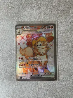 Pokemon TCG Arcanine EX Card 224/198 Scarlet Violet Base - Image 1
