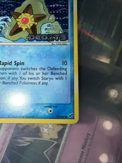 Pokemon Staryu EX Deoxys Card 77/107 Reverse Holo Stamped - Image 3