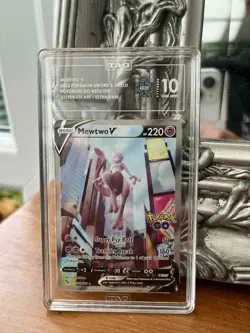 Pokemon Mewtwo V 072/078 Pokemon GO Full Art Ultra Rare TAG 10 - Image 1