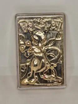 1999 Burger King Pokemon Mewtwo 23k Gold Plated Trading Card - Image 1