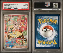 2024 POKEMON TEF EN-TEMPORAL FORCES ILLUSTRATION RARE #183 CINCCINO PSA 10 - Image 3