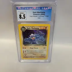 Dark Machamp 10/82 Team Rocket Unlimited Holo Rare Pokemon Card CGC 8.5 Graded - Image 1