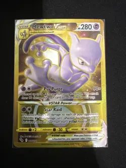 Pokemon TCG Mewtwo VSTAR Secret Rare Card 86/78 Pokemon Go - Image 1