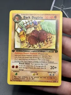 Pokemon TCG Dark Dugtrio 23/82 1st Edition Rare Team Rocket Vintage Near Mint - Image 1