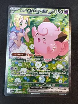 Lillie's Clefairy ex 184/159 Journey Together Scarlet & Violet Trainer Pokemon - Image 1