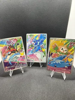 First Partner Illustration Collection Series 1 Gen 7 Alolan Pokemon TCG Set- NM - Image 1