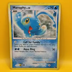 MANAPHY LV.20 ( 3/17 ) Swirl Holo 2007 Pokemon/ Nintendo Card - Image 1