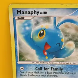 MANAPHY LV.20 ( 3/17 ) Swirl Holo 2007 Pokemon/ Nintendo Card - Image 3