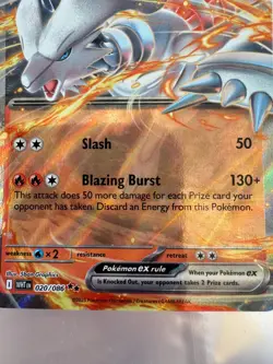 Reshiram EX 20/86 - White Flare - Holo Rare -NM -Pokemon TCG - Image 2