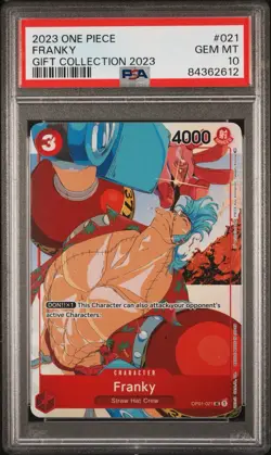 2023 One Piece Gift Collection 2023 #021 Franky PSA 10 GEM MINT - Image 1