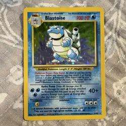 Blastoise 2/102 Base Set Holo Rare 100 HP Stage 2 Wizards Pokemon Card 1999 - Image 1