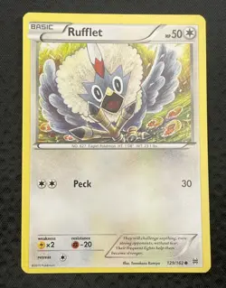 Rufflet 129/162 XY Breakthrough Tomokazu Komiya Miscut OFC Error Card NM - Image 1