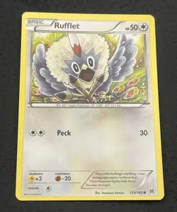 Rufflet 129/162 XY Breakthrough Tomokazu Komiya Miscut OFC Error Card NM - Image 2
