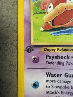 GREY STAMP ERROR Slowpoke 73/111 Neo Genesis -1st Edition- Pokemon Card. - Image 3