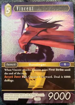 Final Fantasy TCG Opus I Vincent Card 1-094R Near Mint Foil - Image 1