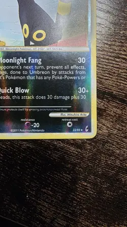 Pokemon TCG Umbreon 22/95 Call of Legends Reverse Holo Card - Image 4