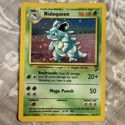 Nidoqueen 12/130 Base Set 2 Holo Rare 90 HP Stage 2 Wizards Pokemon Card 2000 - Image 1