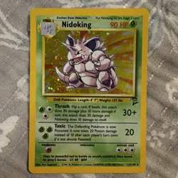 Nidoking 11/130 Base Set 2 Holo Rare 90 HP Stage 2 Wizards Pokemon Card 2000 - Image 1