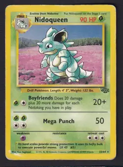 Nidoqueen 23/64 Rare Jungle Pokemon HP - Image 1