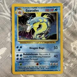 Gyarados 6/102 Base Set Holo Rare 100 HP Unlimited Stage 1 English 1999 - Image 1